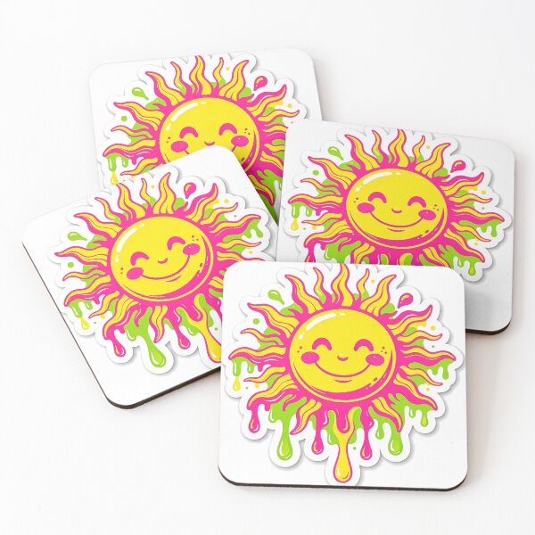 Item preview, Groovy Melting Neon Sun Sticker designed and sold by Unionportal.