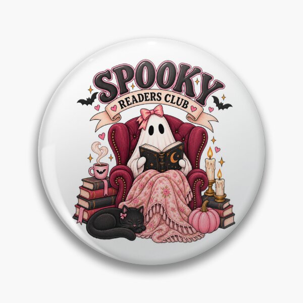 Item preview, Bookish Ghosty Reader - Spooky Readers Club designed and sold by Chaotically Cutee.
