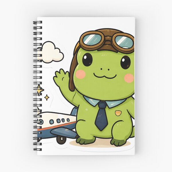 Item preview, Cute Frog Pilot Flying Airplane Kawaii Aviation Travel designed and sold by denybz.