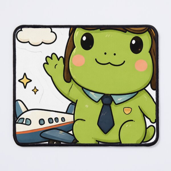Item preview, Cute Frog Pilot Flying Airplane Kawaii Aviation Travel designed and sold by denybz.