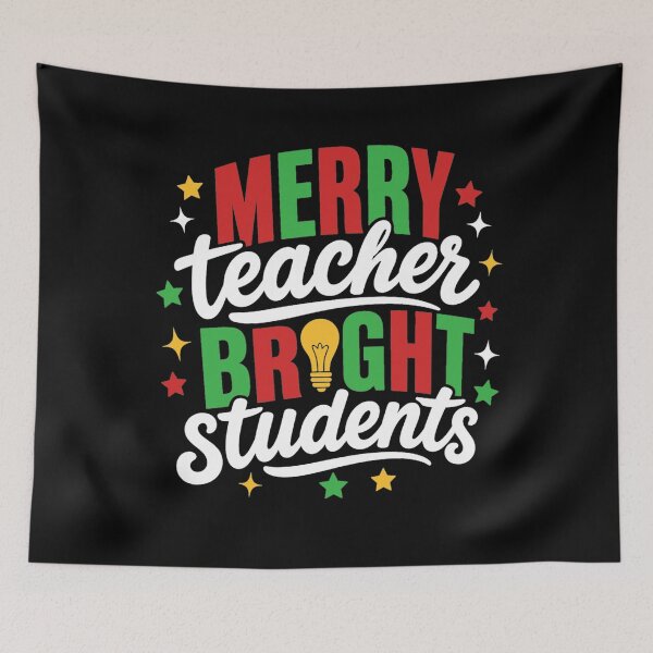 Item preview, Teacher Christmas for Women Merry Teacher Bright Students  designed and sold by clothesy7.