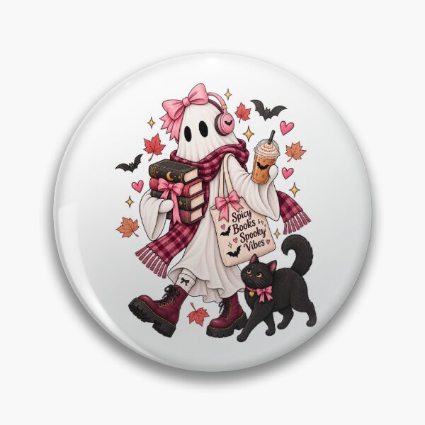 Item preview, Autumn spooky ghost - Spooky Readers Club designed and sold by Chaotically Cutee.
