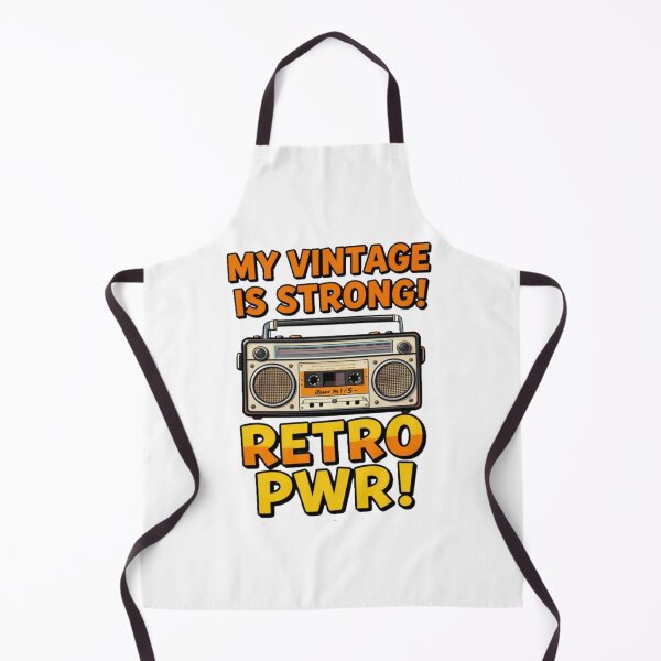 Item preview, Good for Boomer and Generations X old radio cassette quote MY VINTAGE IS STRONG! RETRO PWR! designed and sold by Giulivo Store Graphic.
