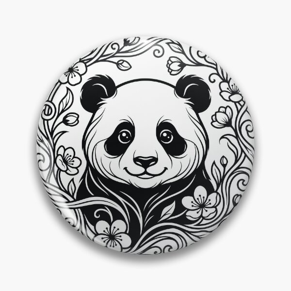 Item preview, Cute Panda Botanical Wreath Line Art Illustration designed and sold by ZUMERI.