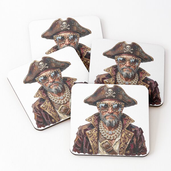 Item preview, Cool Glam Pirate Leopard Sunglasses Print designed and sold by HubShirt.