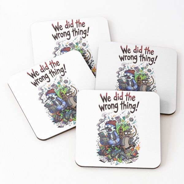 Item preview, Mordecai And Rigby We Did The Wrong Thing Explosion Regular Show Fan Art designed and sold by FreakToons.