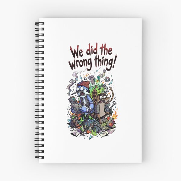 Item preview, Mordecai And Rigby We Did The Wrong Thing Explosion Regular Show Fan Art designed and sold by FreakToons.