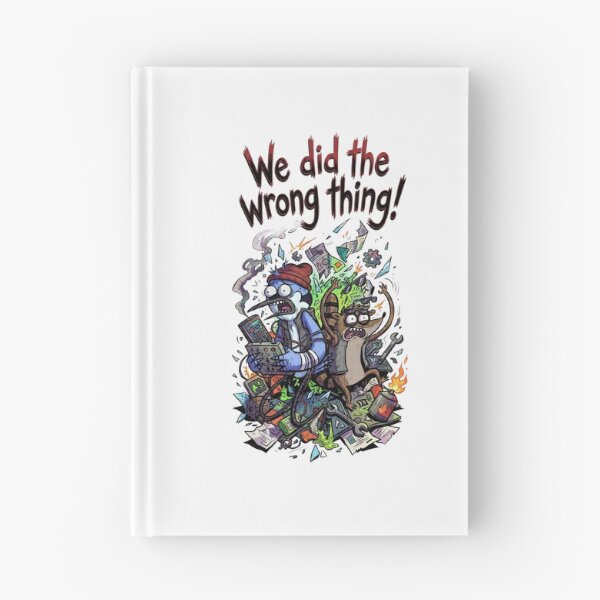 Item preview, Mordecai And Rigby We Did The Wrong Thing Explosion Regular Show Fan Art designed and sold by FreakToons.