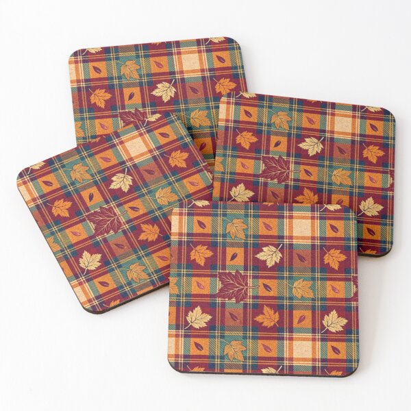 Item preview, Plaid and marple leaves fall- christmas pattern gift designed and sold by MentalDiaries.
