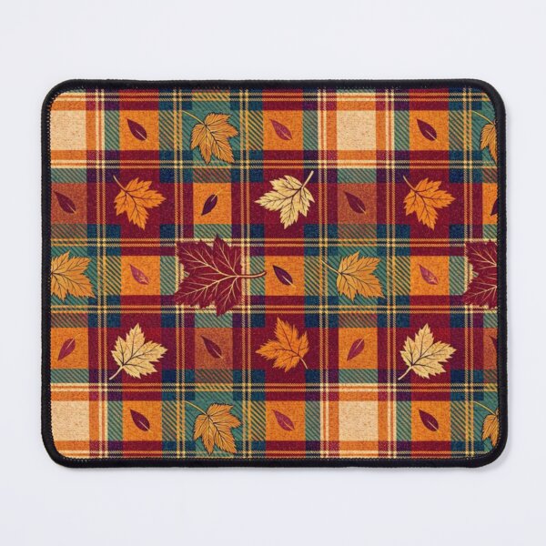 Item preview, Plaid and marple leaves fall- christmas pattern gift designed and sold by MentalDiaries.
