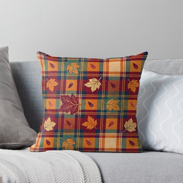 Item preview, Plaid and marple leaves fall- christmas pattern gift designed and sold by MentalDiaries.