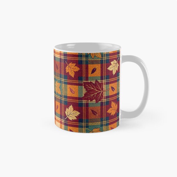Item preview, Plaid and marple leaves fall- christmas pattern gift designed and sold by MentalDiaries.