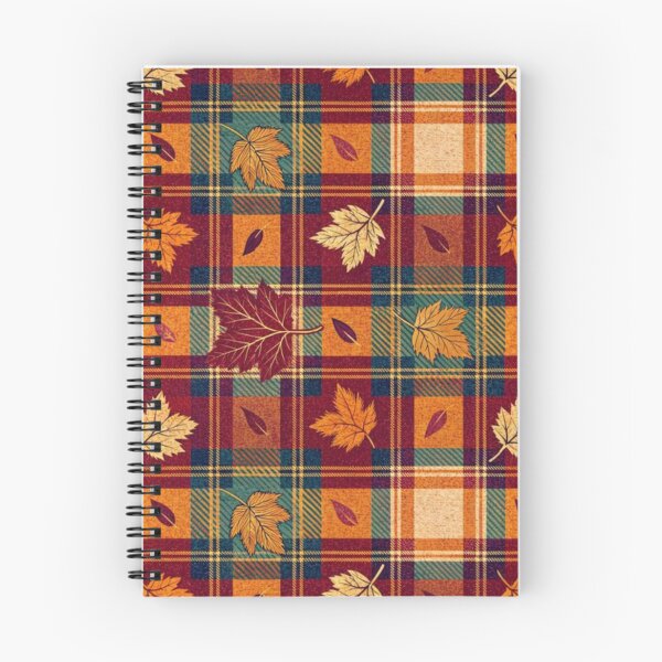 Item preview, Plaid and marple leaves fall- christmas pattern gift designed and sold by MentalDiaries.