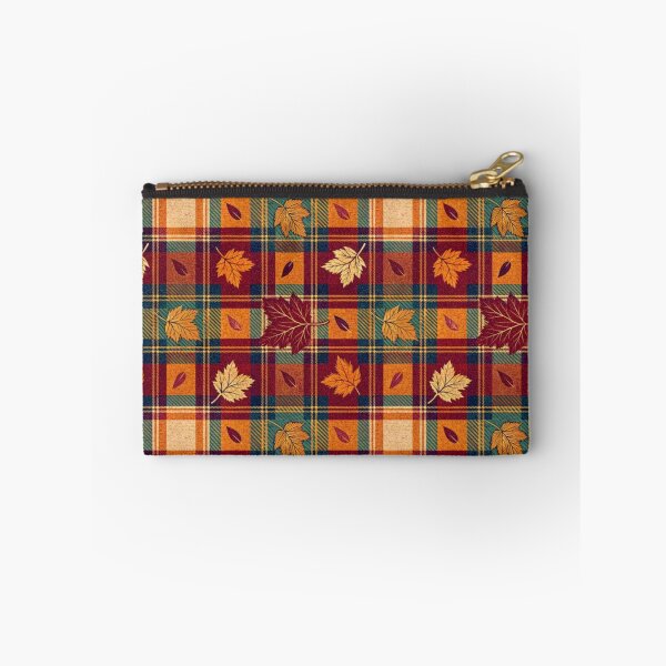 Item preview, Plaid and marple leaves fall- christmas pattern gift designed and sold by MentalDiaries.
