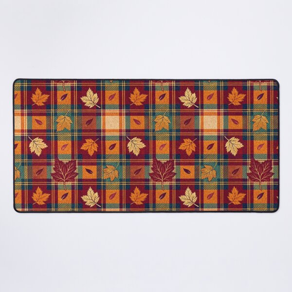 Item preview, Plaid and marple leaves fall- christmas pattern gift designed and sold by MentalDiaries.
