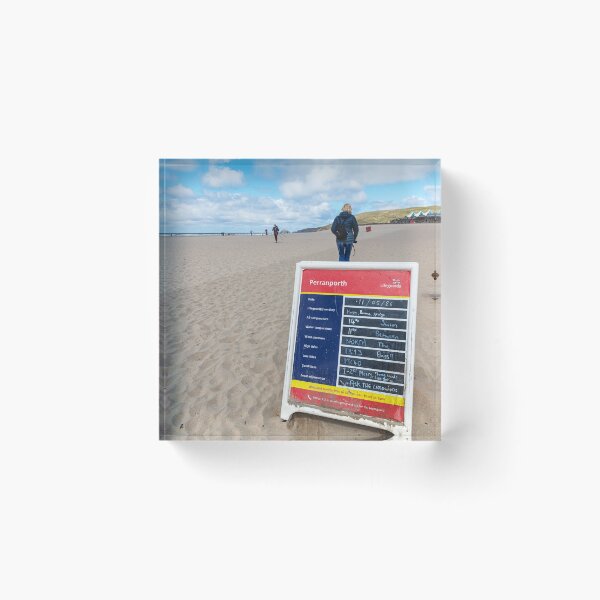 Item preview, Perranporth Surf Conditions Board on Beach with Lifeguards designed and sold by Paul Thompson Photography.