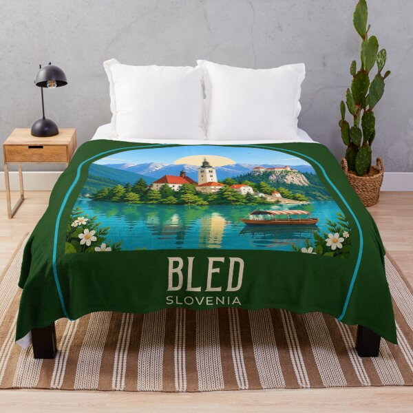 Item preview, Bled Vintage Travel Illustration designed and sold by HomeLivingCo.