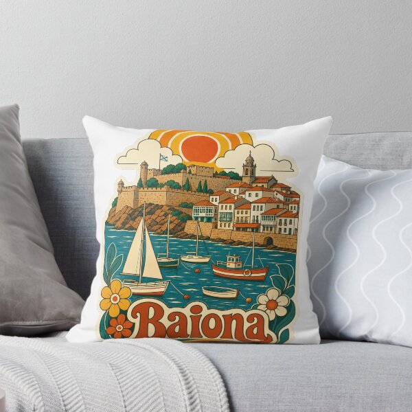 Item preview, Baiona Spain Travel Souvenir - Retro Illustration designed and sold by VisualArtsOasis.