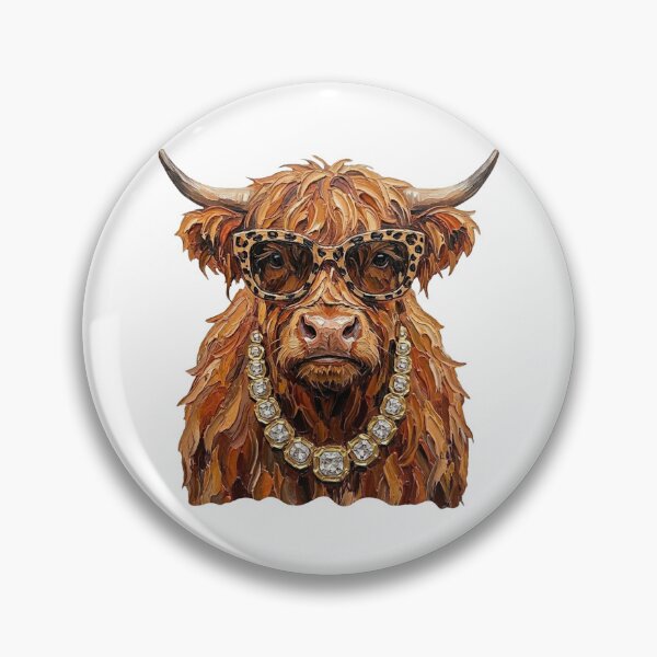 Item preview, Cool Highland Cow Leopard Sunglasses Print designed and sold by HubShirt.