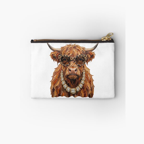 Item preview, Cool Highland Cow Leopard Sunglasses Print designed and sold by HubShirt.