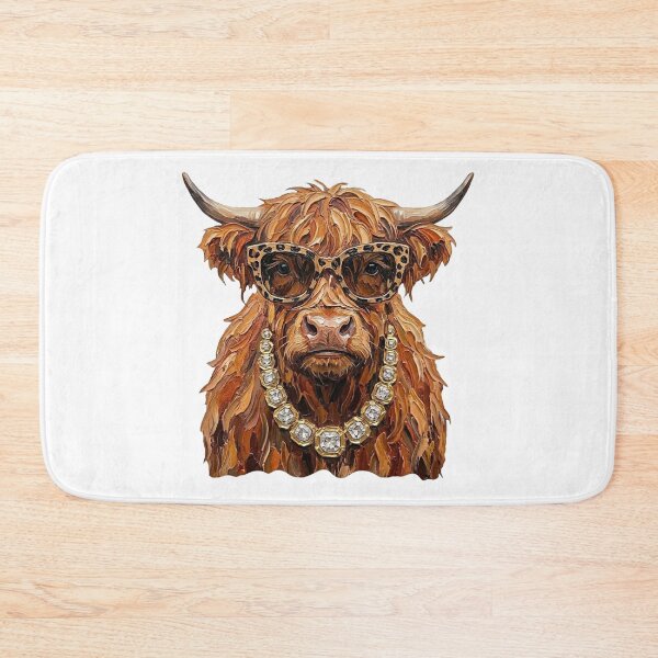 Item preview, Cool Highland Cow Leopard Sunglasses Print designed and sold by HubShirt.