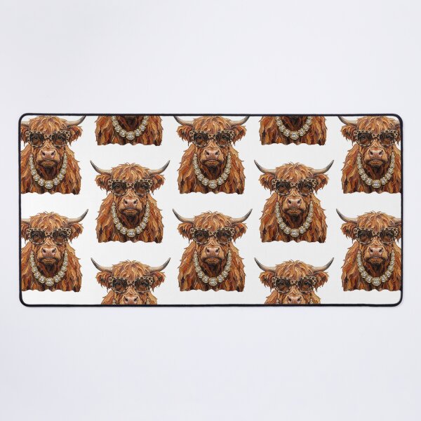 Item preview, Cool Highland Cow Leopard Sunglasses Print designed and sold by HubShirt.