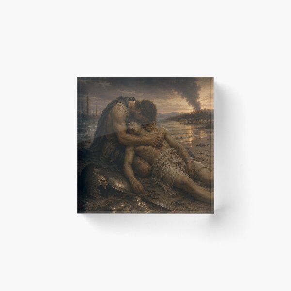 Item preview, Achilles Mourning Patroclus – Renaissance Greek Mythology designed and sold by Pop, Culture and Stuff.