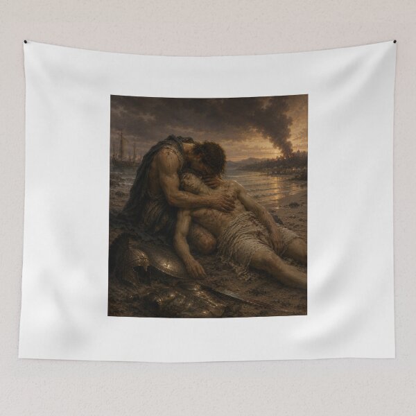 Item preview, Achilles Mourning Patroclus – Renaissance Greek Mythology designed and sold by Pop, Culture and Stuff.
