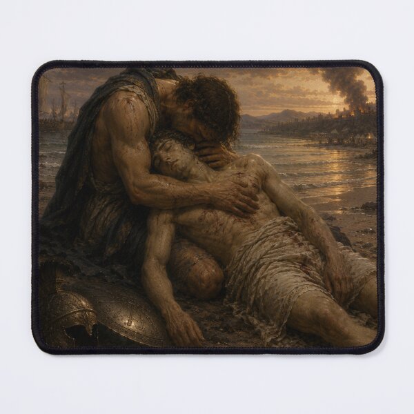 Item preview, Achilles Mourning Patroclus – Renaissance Greek Mythology designed and sold by Pop, Culture and Stuff.