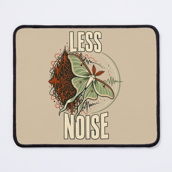 Item preview, Less Noise – Luna Moth and Sound Waves designed and sold by VioVibe.
