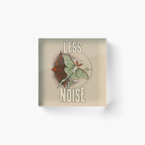 Item preview, Less Noise – Luna Moth and Sound Waves designed and sold by VioVibe.