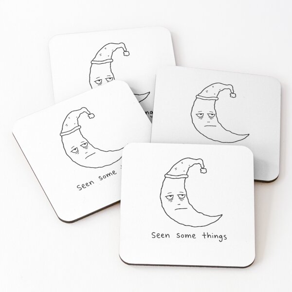 Item preview, Seen Some Things - Tired Moon designed and sold by BadDrawingClub.