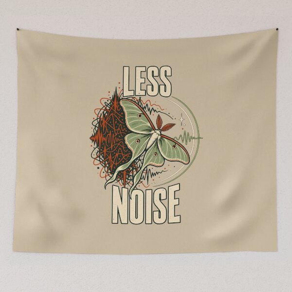 Item preview, Less Noise – Luna Moth and Sound Waves designed and sold by VioVibe.