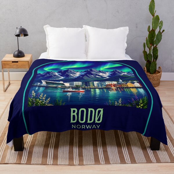 Item preview, Bodø Vintage Travel Illustration designed and sold by HomeLivingCo.