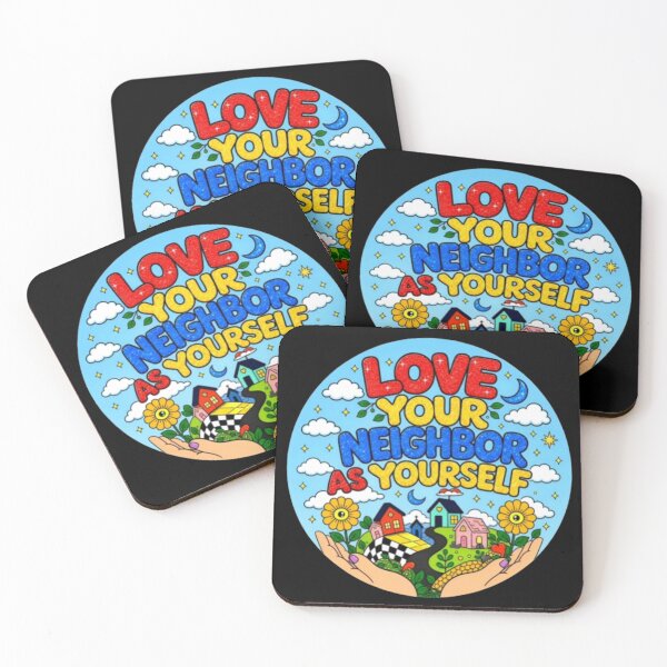 Item preview, Love Your Neighbor as Yourself – Colorful Kindness Art designed and sold by LakeshoreLegendsAndLight .