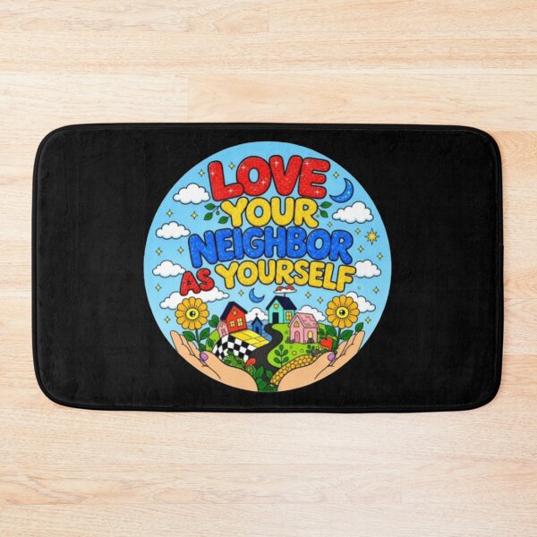 Item preview, Love Your Neighbor as Yourself – Colorful Kindness Art designed and sold by LakeshoreLegendsAndLight .