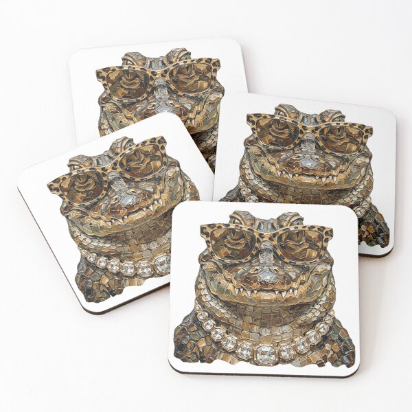 Item preview, Cool Glam Alligator Leopard Sunglasses Print designed and sold by HubShirt.