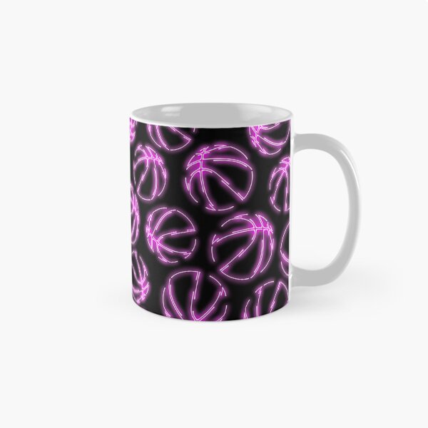 Item preview, Purple neon glow line art sketch basketballs designed and sold by katzdzynes.