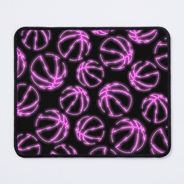 Item preview, Purple neon glow line art sketch basketballs designed and sold by katzdzynes.