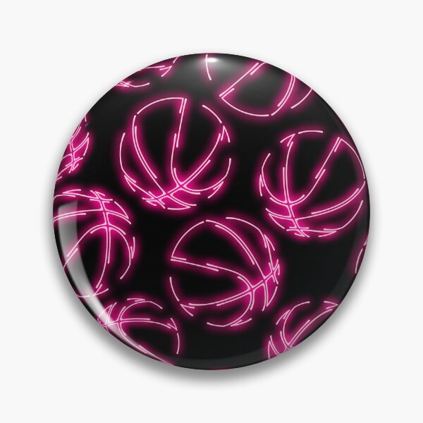 Item preview, Pink neon glow line art sketch basketballs designed and sold by katzdzynes.