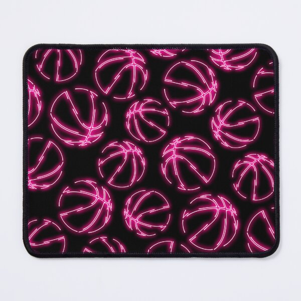 Item preview, Pink neon glow line art sketch basketballs designed and sold by katzdzynes.