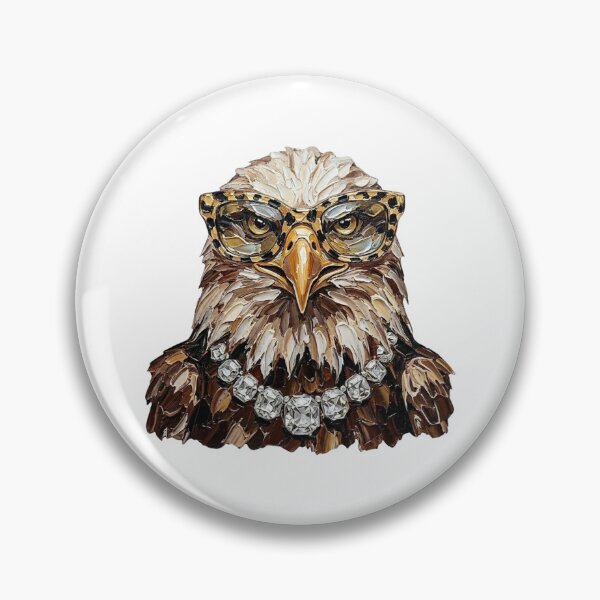 Item preview, Cool Glam Bald Eagle Leopard Sunglasses Print designed and sold by HubShirt.
