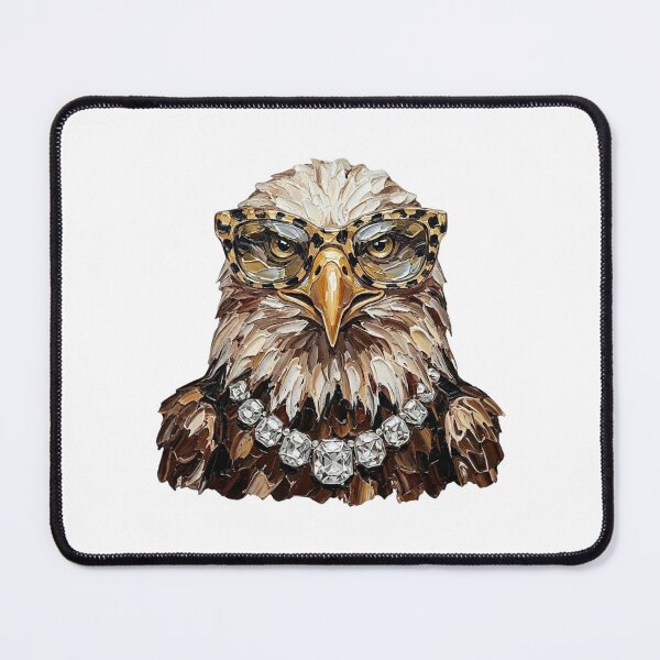 Item preview, Cool Glam Bald Eagle Leopard Sunglasses Print designed and sold by HubShirt.