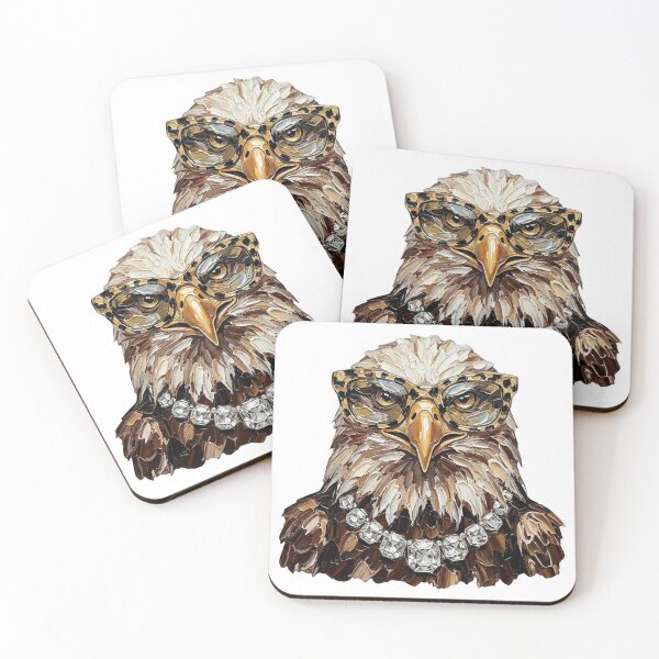 Item preview, Cool Glam Bald Eagle Leopard Sunglasses Print designed and sold by HubShirt.