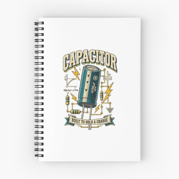 Item preview, Retro Capacitor Electronics Engineering Design | Circuit Diagram Art designed and sold by AMICO77.