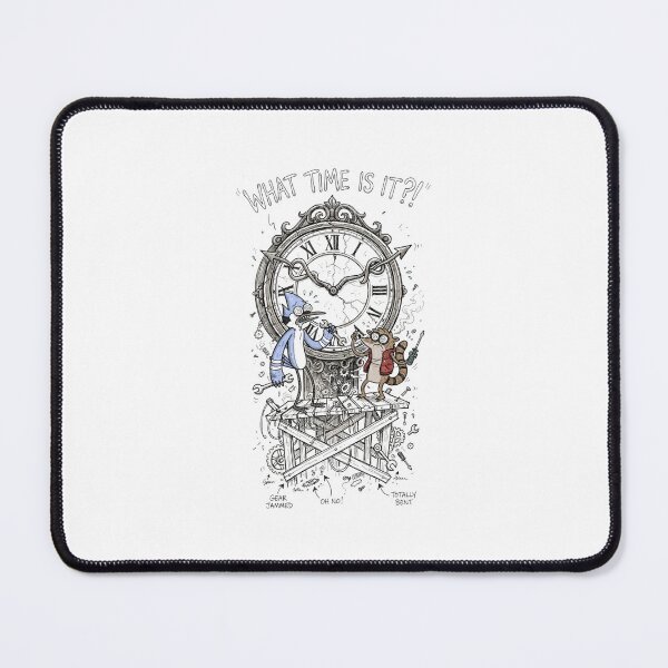 Item preview, Mordecai And Rigby Fixing Broken Clock What Time Is It Regular Show Fan Art designed and sold by FreakToons.