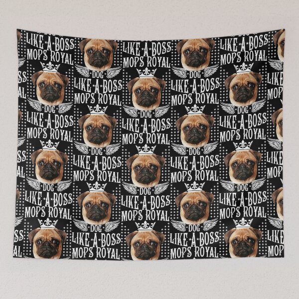 Item preview, Pug Pug Royal Dog like a Boss Crown Wings designed and sold by Margarita-Art.