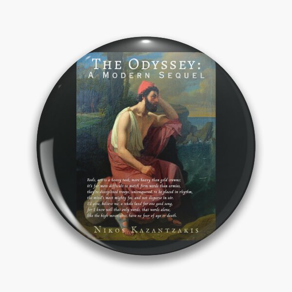Item preview, Nikos Kazantzakis quote:  Fools, art is a heavy task, more heavy than gold crowns; it's far more difficult to match firm words than armies, they're disciplined troops, unconquered, designed and sold by artbleed.