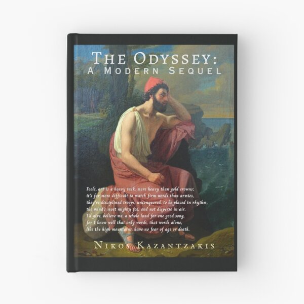 Item preview, Nikos Kazantzakis quote:  Fools, art is a heavy task, more heavy than gold crowns; it's far more difficult to match firm words than armies, they're disciplined troops, unconquered, designed and sold by artbleed.