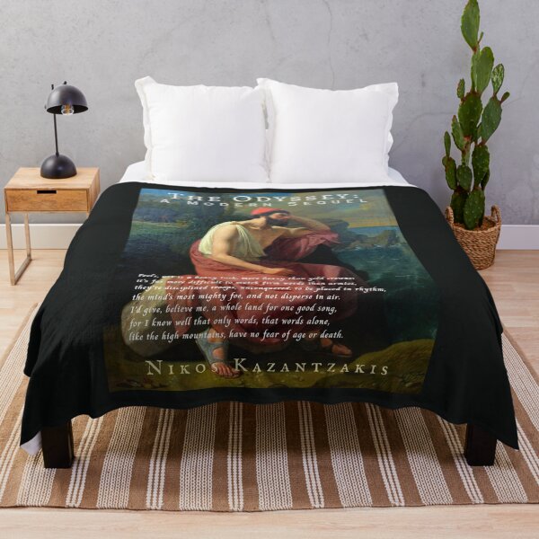Item preview, Nikos Kazantzakis quote: Fools, art is a heavy task, more heavy than gold crowns; it's far more difficult to match firm words than armies, they're disciplined troops, unconquered, designed and sold by artbleed.
